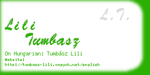 lili tumbasz business card